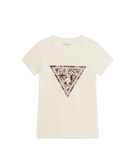 GUESS LEO TRIANGLE Short-sleeved T-shirt pearl white - T-shirt - 4
