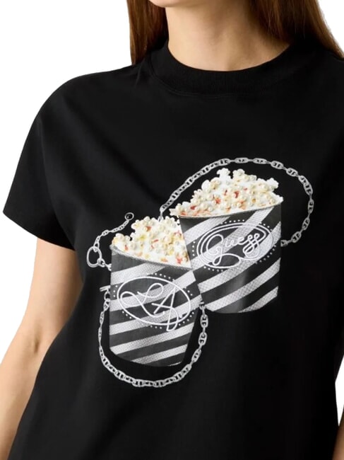 POPCORN Cotton T-Shirt jetbla - T-shirt