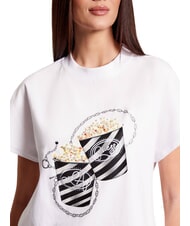 GUESS POPCORN Cotton T-Shirt purwhite - T-shirt - 3