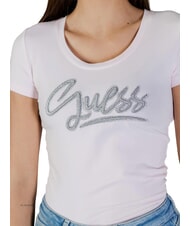 GUESS SCRIPT T-shirt purwhite - T-shirt - 3