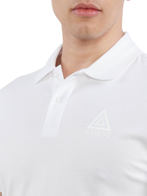TRIANGLE Short-sleeved polo shirt white - Polo shirt