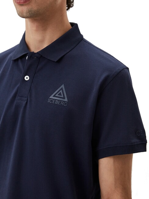 TRIANGLE Short-sleeved polo shirt navy - Polo shirt