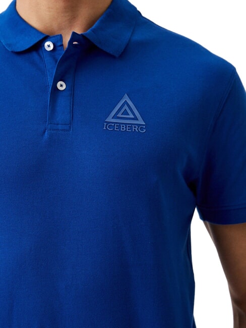 TRIANGLE Short-sleeved polo shirt blue - Polo shirt