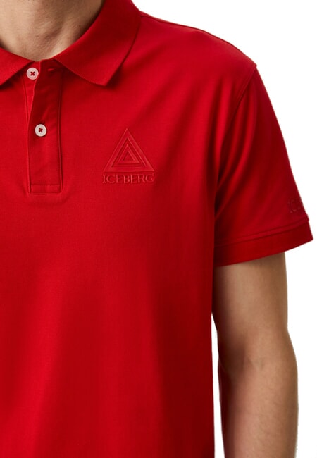 TRIANGLE Short-sleeved polo shirt red - Polo shirt