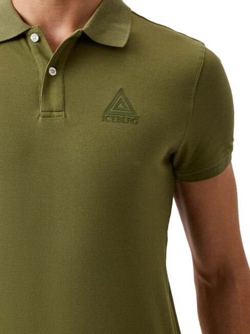 TRIANGLE Short-sleeved polo shirt military - Polo shirt