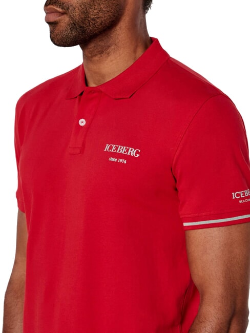 BASIC Cotton polo shirt red - Polo shirt