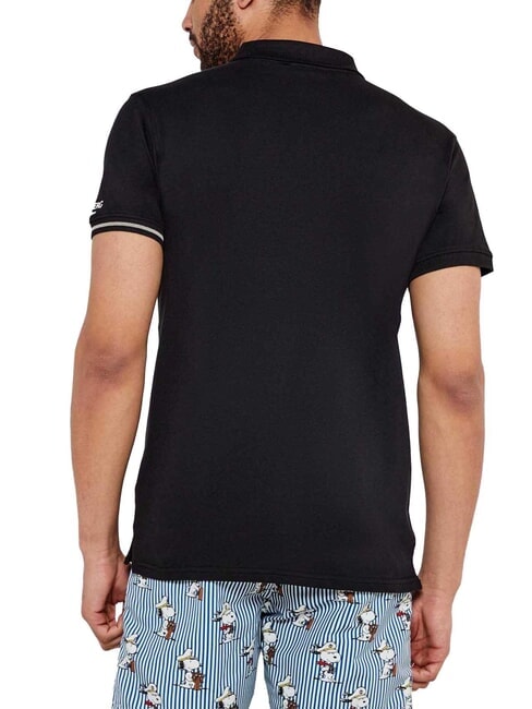 BASIC Cotton polo shirt black - Polo shirt