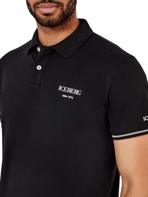 BASIC Cotton polo shirt black - Polo shirt