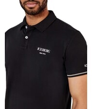 ICEBERG BASIC Cotton polo shirt black - Polo shirt - 3