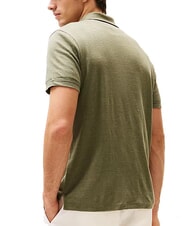 TOMMY HILFIGER TH Short-sleeved linen polo shirt battle green - Polo shirt - 2