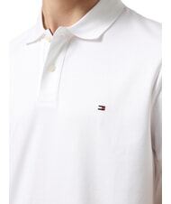 TOMMY HILFIGER TH Short-sleeved cotton polo shirt white - Polo shirt - 3