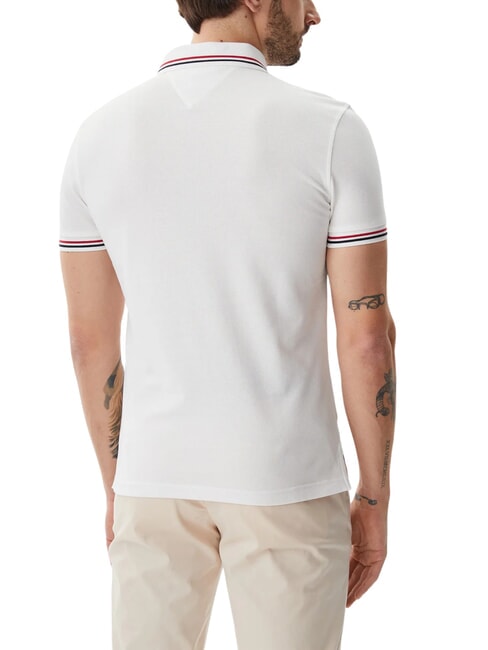 TH TIPPED Slim fit short-sleeved polo shirt white - Polo shirt