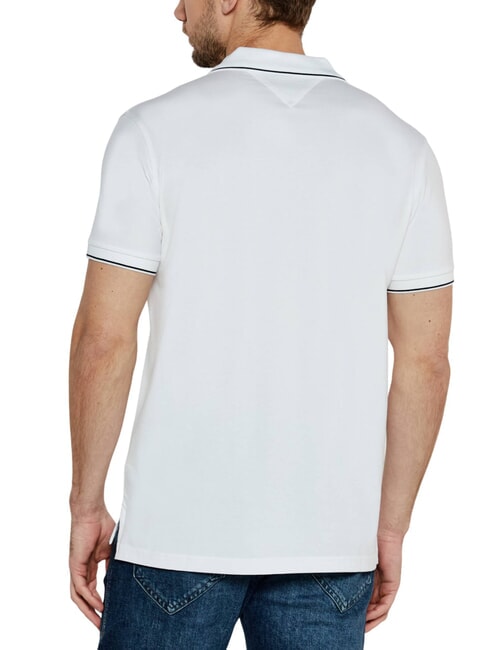 TH Short-sleeved polo shirt with piping white - Polo shirt