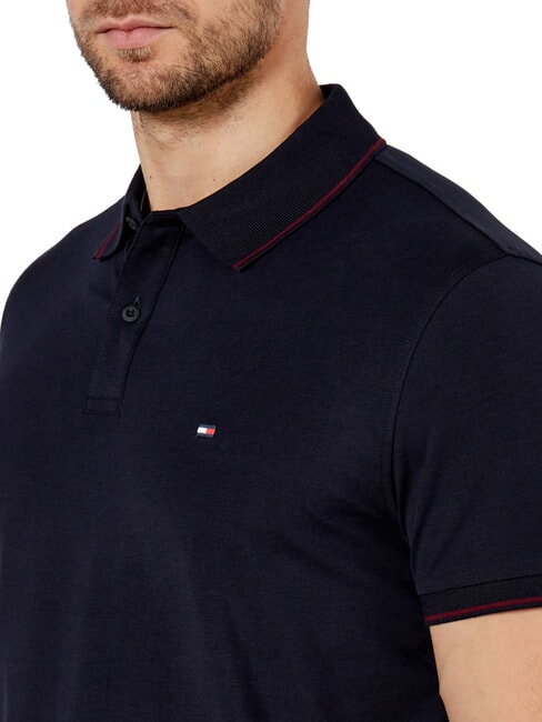 TH Short-sleeved polo shirt with piping desert sky - Polo shirt