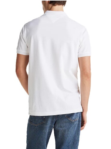 TH Short-sleeved cotton polo shirt white - Polo shirt