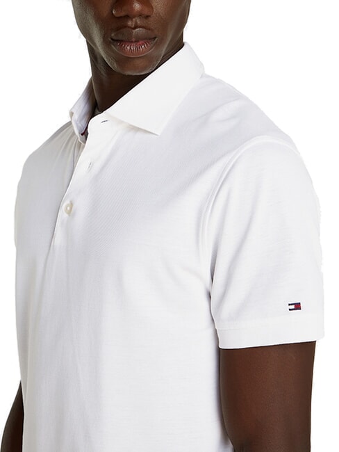 TH Short-sleeved polo shirt with sleeve logo optical white - Polo shirt