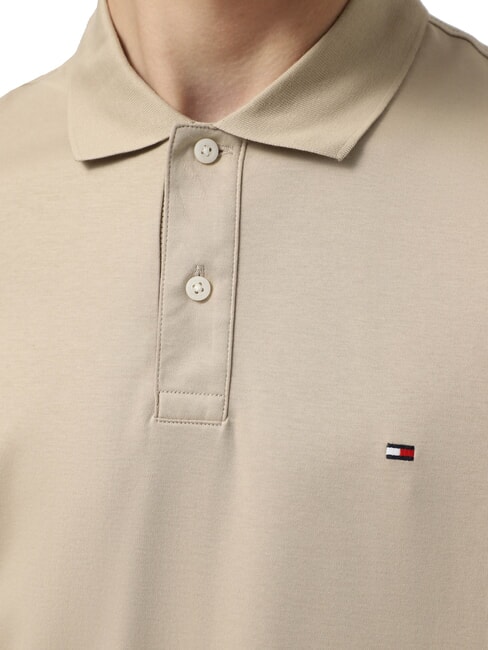 TH Short-sleeved cotton polo shirt sandalwood - Polo shirt