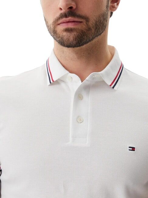 TH TIPPED Slim fit short-sleeved polo shirt white - Polo shirt