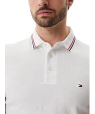 TOMMY HILFIGER TH TIPPED Slim fit short-sleeved polo shirt white - Polo shirt - 3