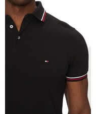 TOMMY HILFIGER TH TIPPED Slim fit short-sleeved polo shirt black - Polo shirt - 4
