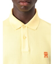 TOMMY HILFIGER TH Short-sleeved polo shirt with monogram embroidery lemongrass - Polo shirt - 3