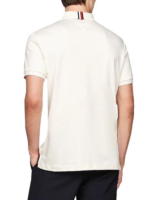 TH Short-sleeved polo shirt with collar ribbon white - Polo shirt