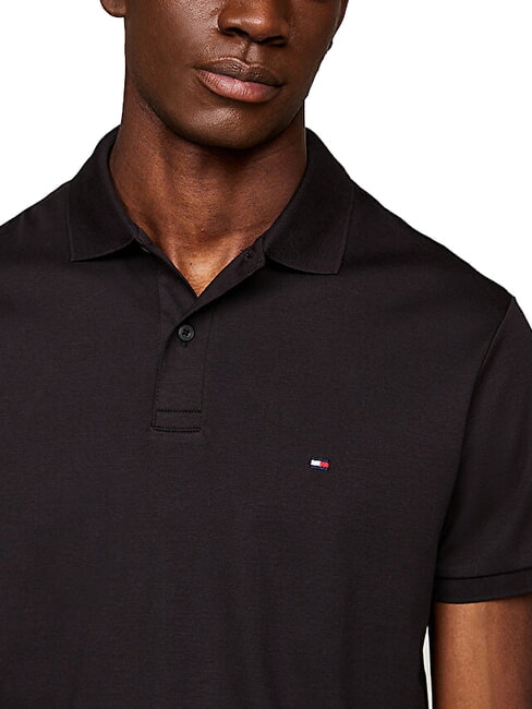 TH Short-sleeved polo shirt with collar ribbon black - Polo shirt