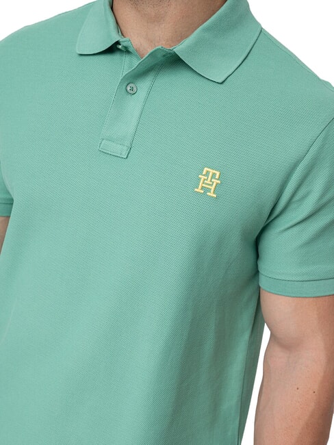 TH Short-sleeved polo shirt with monogram embroidery Fort Green - Polo shirt