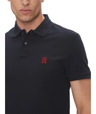 TOMMY HILFIGER TH Short-sleeved polo shirt with monogram embroidery desert sky - Polo shirt - 3