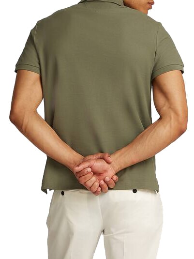 TH Short-sleeved polo shirt with monogram embroidery battle green - Polo shirt