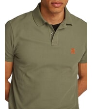 TOMMY HILFIGER TH Short-sleeved polo shirt with monogram embroidery battle green - Polo shirt - 3