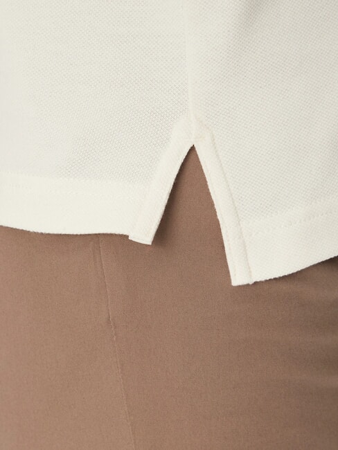 TH Regular fit short-sleeved polo shirt ivory petal - Polo shirt