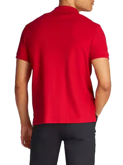 TH Short-sleeved polo shirt with monogram embroidery medium red - Polo shirt