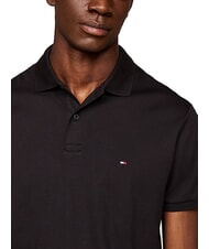 TOMMY HILFIGER TH Short-sleeved polo shirt with collar ribbon black - Polo shirt - 3