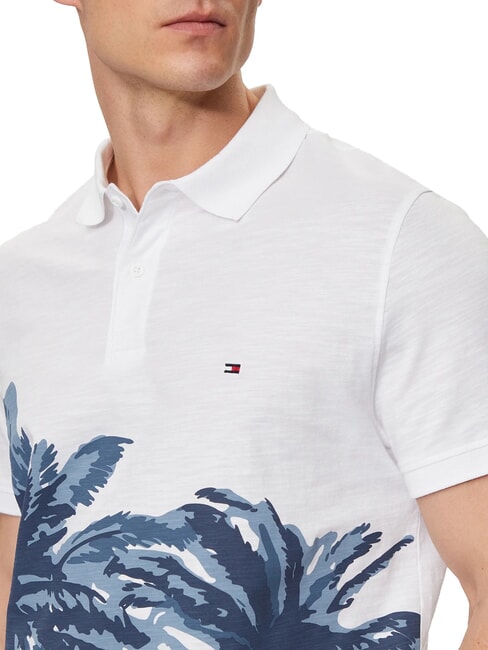 TH Short-sleeved polo shirt with print white - Polo shirt