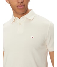 TOMMY HILFIGER TH Regular fit short-sleeved polo shirt ivory petal - Polo shirt - 3