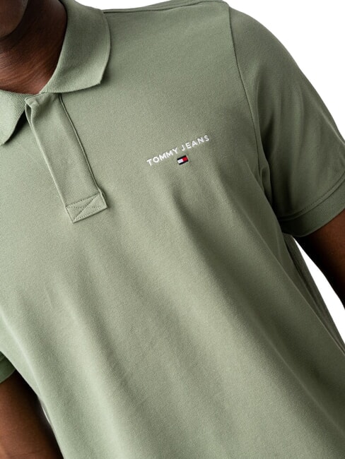 TH JEANS Short-sleeved polo shirt with logo Aruba Green - Polo shirt