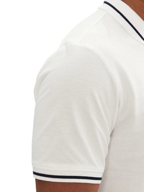 TH JEANS Slim fit short-sleeved polo shirt ecru - Polo shirt