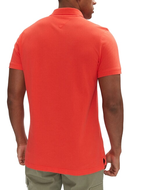 TH JEANS Short-sleeved polo shirt with flag bright vermilion - Polo shirt