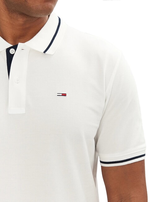 TH JEANS Slim fit short-sleeved polo shirt ecru - Polo shirt