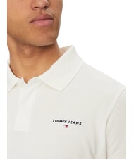 TOMMY HILFIGER TH JEANS Short-sleeved polo shirt with logo ecru - Polo shirt - 3