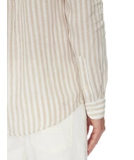 TOMMY HILFIGER TH Regular fit striped linen shirt wood ash / iced coffee stripe - Men's Shirts - 3