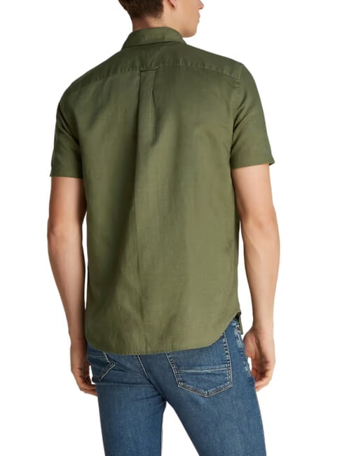 TH Short-sleeved button-down shirt battle green - Men's Shirts