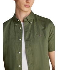 TOMMY HILFIGER TH Short-sleeved button-down shirt battle green - Men's Shirts - 3