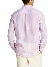 TOMMY HILFIGER TH Regular fit striped linen shirt classic pink / stripe - Men's Shirts - 2