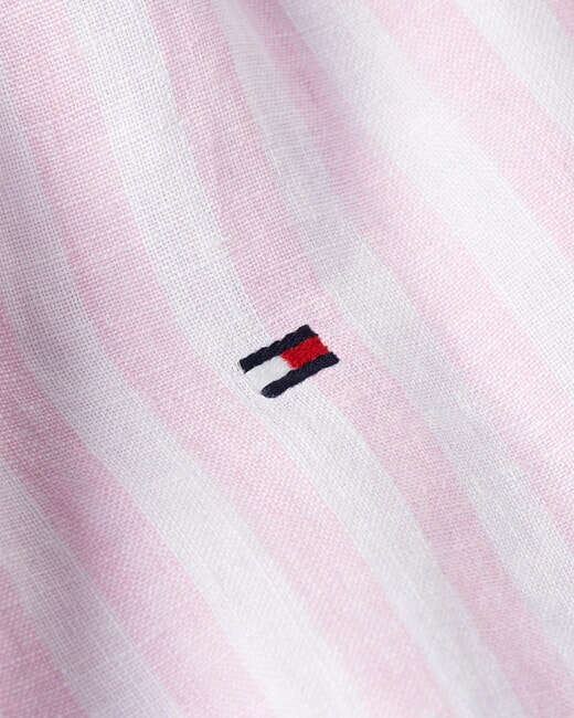 TH Regular fit striped linen shirt classic pink / stripe - Men's Shirts