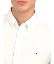 TOMMY HILFIGER TH Long-sleeved stretch cotton shirt PVH Classic White - Men's Shirts - 3