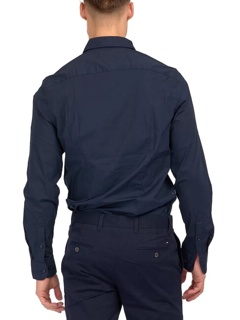 TH Long-sleeved stretch cotton shirt navy blazer - Men's Shirts