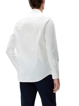 TH Long-sleeved stretch cotton shirt classic white - Men's Shirts
