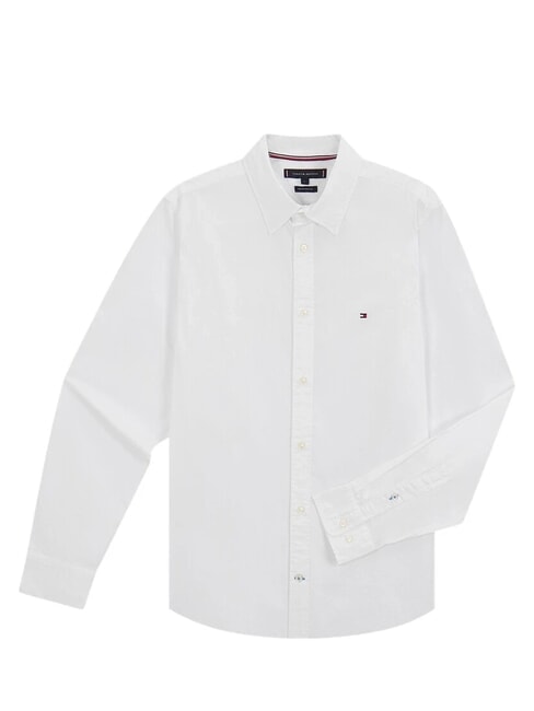 TH Long-sleeved stretch cotton shirt classic white - Men's Shirts